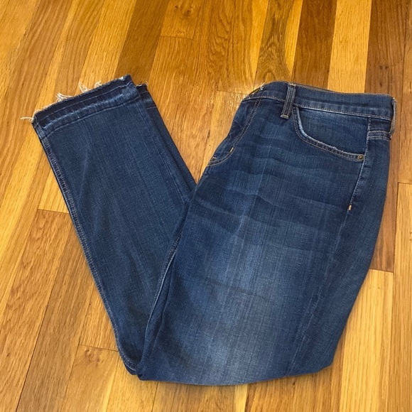 Current/Elliot Women’s Blue Straight Cropped Jeans Size 29 - Picture 1 of 8